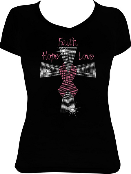 Faith Hope Love Cross with Ribbon