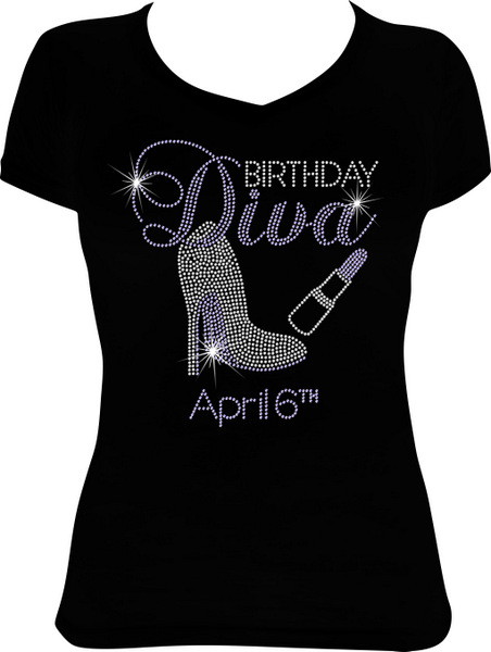 Birthday Diva Shoe and Lipstick (Month/Day)