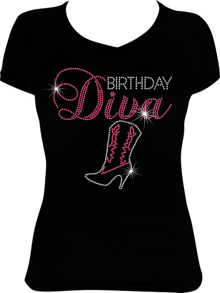 Birthday Diva Cowboy Boot