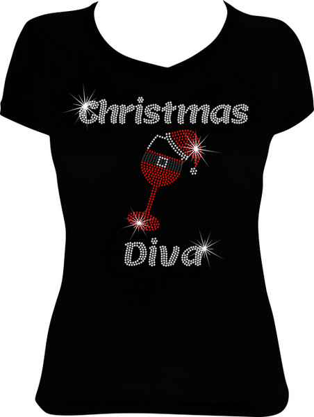 Christmas Diva Wine Santa Hat
