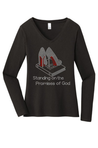 Standing on the Promises of God  V Neck Shirt